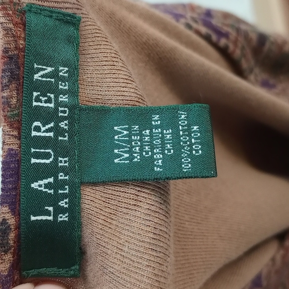 Ralph Loren Long Sleeve, Paisley, Medium - Picture 4 of 4